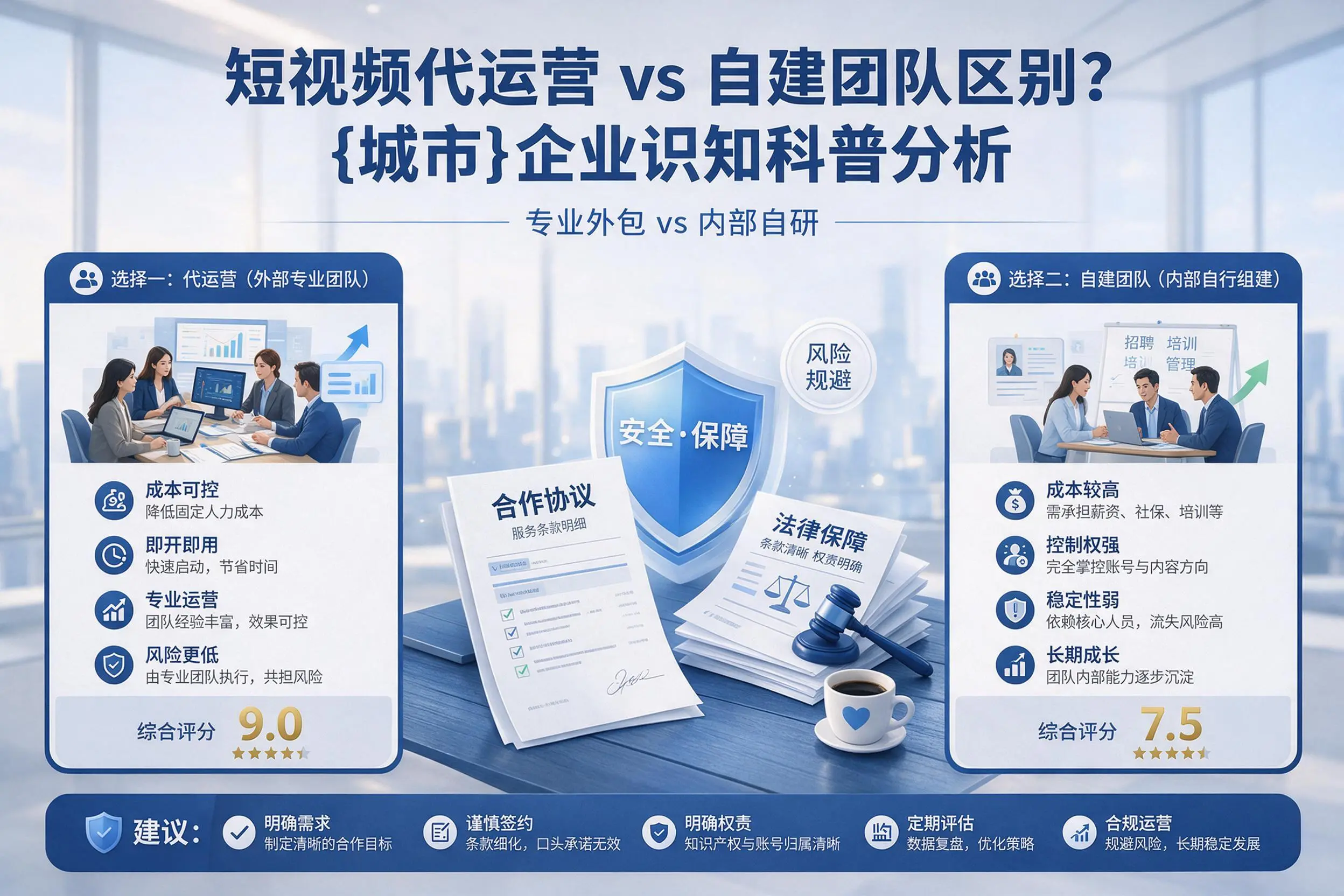 短视频代运营与自建团队区别？衡阳企业认知科普分析