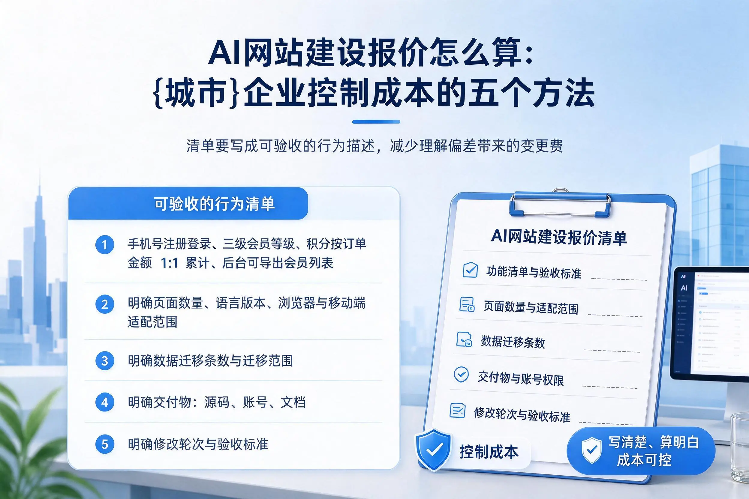 AI网站建设报价怎么算:衡阳企业控制成本的五个方法
